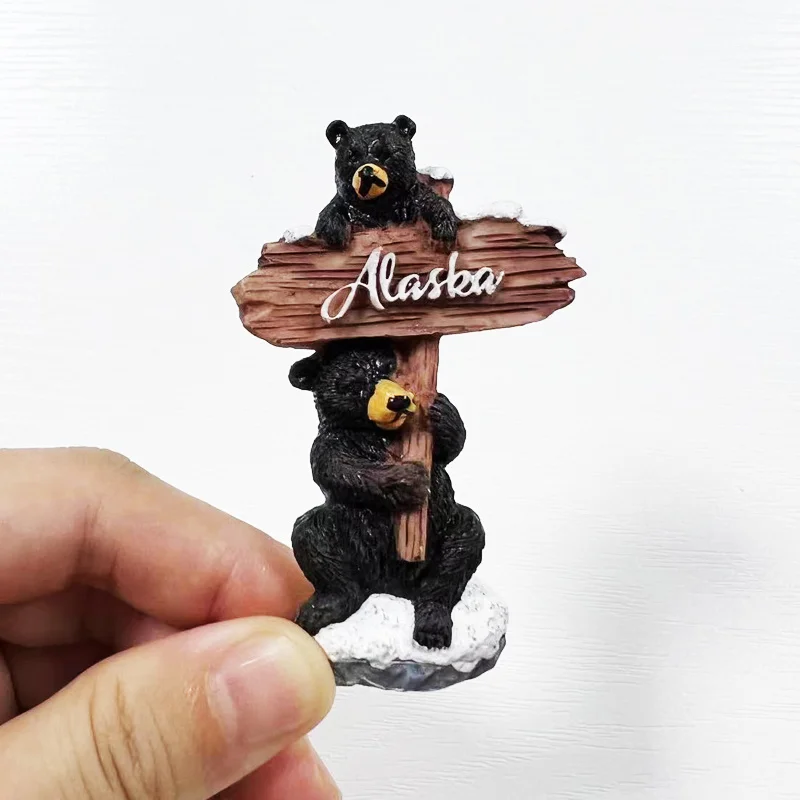 Alaska State Black Bear Road Sign Magnetic Refrigerator Magnet Creative High Aesthetic 3D Relief Decorative Magnets
Alaska State Black Bear Road Sign Magnetic Refrigerator Magnet Creative High Aesthetic 3D Relief Decorative Magnets