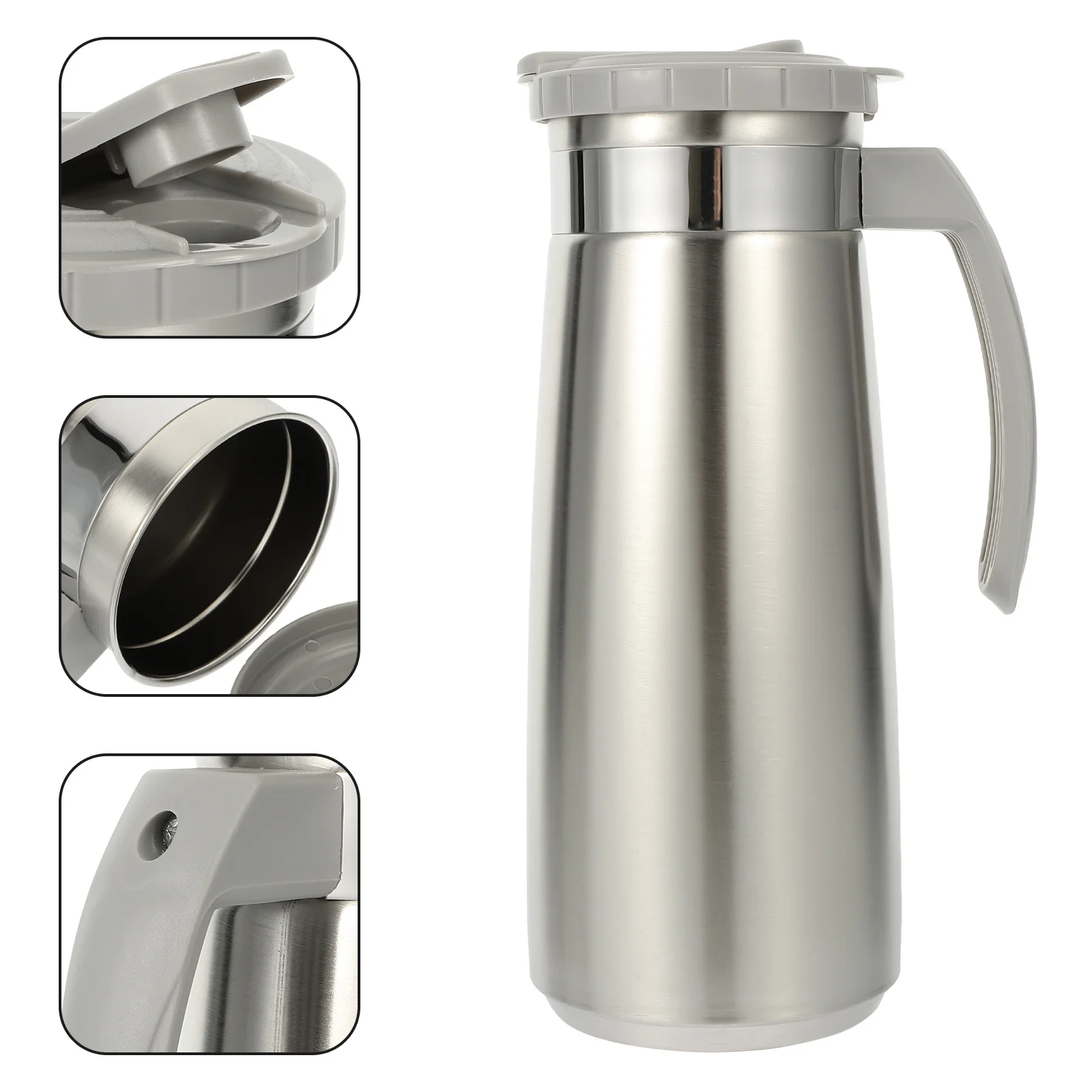 1pcs Stainless Steel Cold Water Pitcher Large Capacity Smooth Surface Comfortable Grip Spill-Proof Pouring Portable Design For
1pcs Stainless Steel Cold Water Pitcher Large Capacity Smooth Surface Comfortable Grip Spill-Proof Pouring Portable Design For