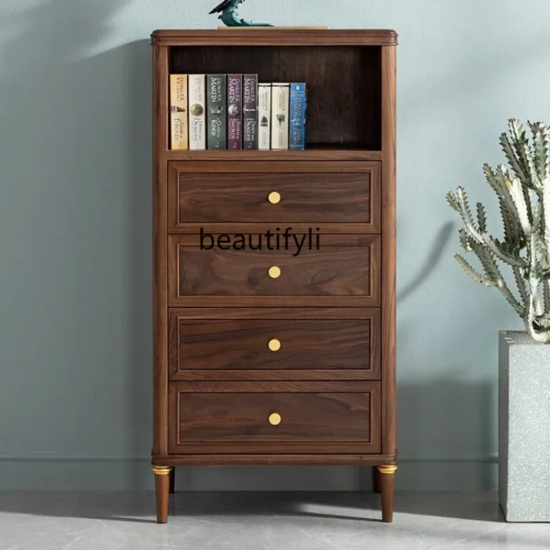 R11 North American Black Walnut Solid Wood High Cabinet Log Chest of Drawers Light Luxury Texture Locker drawer furniture
R11 North American Black Walnut Solid Wood High Cabinet Log Chest of Drawers Light Luxury Texture Locker drawer furniture