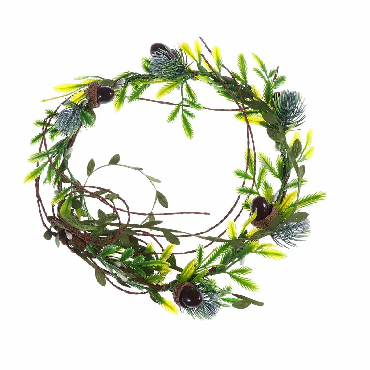 Pine Cone Garland Green Leaves Wreath Bride Headband Christmas Headdress Wedding Headwear Cloth Material Durable Non Fading
Pine Cone Garland Green Leaves Wreath Bride Headband Christmas Headdress Wedding Headwear Cloth Material Durable Non Fading