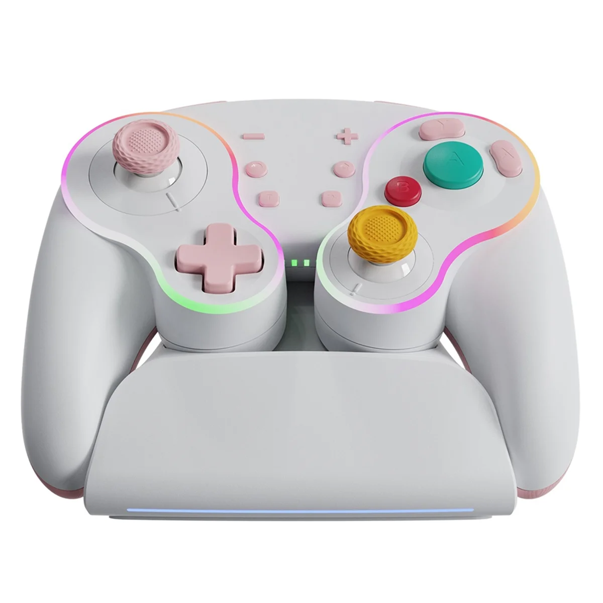 AAA87 для Nintendo Switch Pro, многоцветный беспроводной геймпад RGB в стиле ретро с док-станцией для быстрой зарядки, усиленная ручка B
AAA87 для Nintendo Switch Pro, многоцветный беспроводной геймпад RGB в стиле ретро с док-станцией для быстрой зарядки, усиленная ручка B