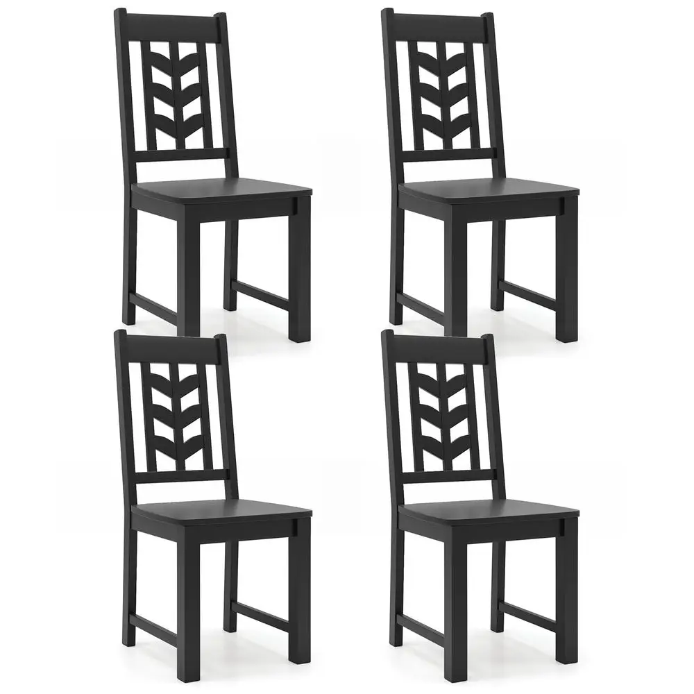 Wood Dining Chairs Set of 4, Modern Kitchen Side Chairs with Solid Rubber Wood Frame, LeafShape High Backrest, Armless Dinette
Wood Dining Chairs Set of 4, Modern Kitchen Side Chairs with Solid Rubber Wood Frame, LeafShape High Backrest, Armless Dinette
