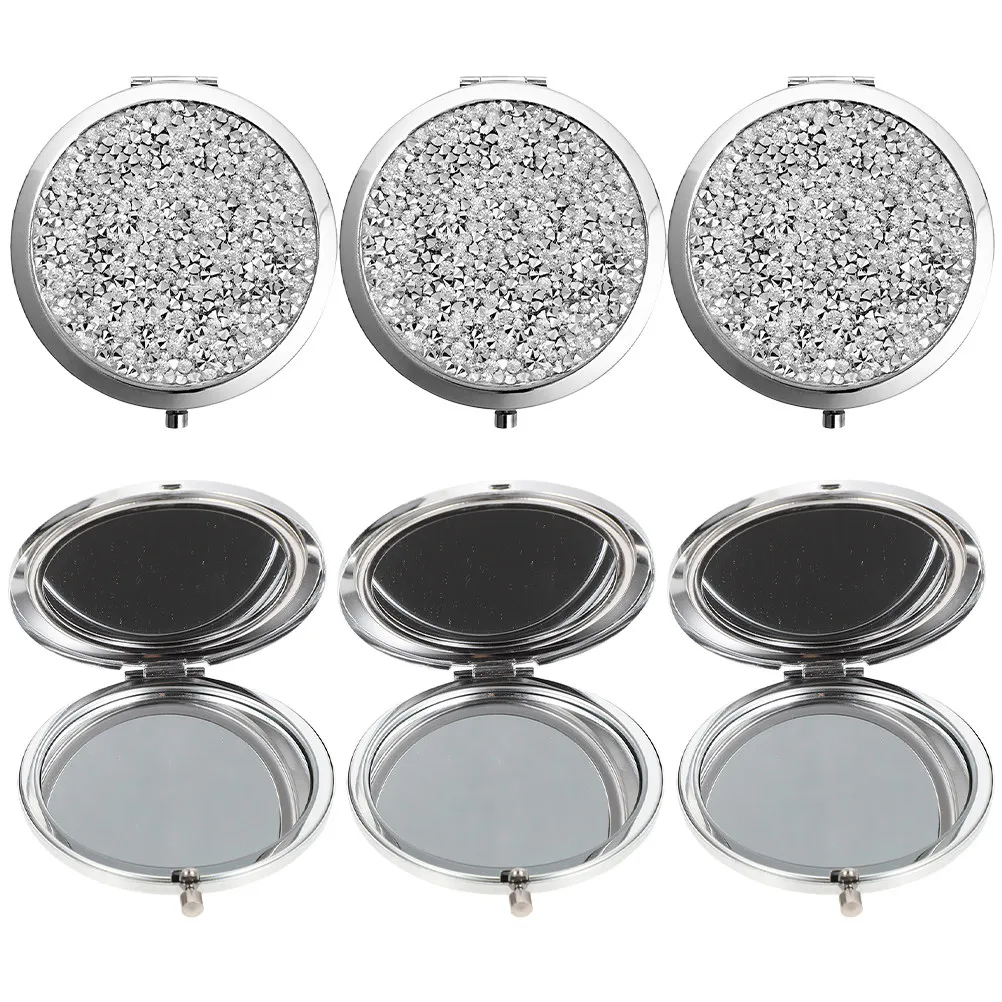 6Pcs Pocket Mirror Makeup Compact Rhinestone Double-Sided Round Mini Mirror 2X Magnification Purse Bridal Gift for Bridesmaids
6Pcs Pocket Mirror Makeup Compact Rhinestone Double-Sided Round Mini Mirror 2X Magnification Purse Bridal Gift for Bridesmaids