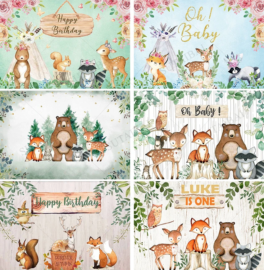 Baby Birthday Woodland Animals Cartoon Backdrop Fox Bear Decor Room Supplies Wild Zoo Party Newborn Happy Sweet Photocall Props
Baby Birthday Woodland Animals Cartoon Backdrop Fox Bear Decor Room Supplies Wild Zoo Party Newborn Happy Sweet Photocall Props