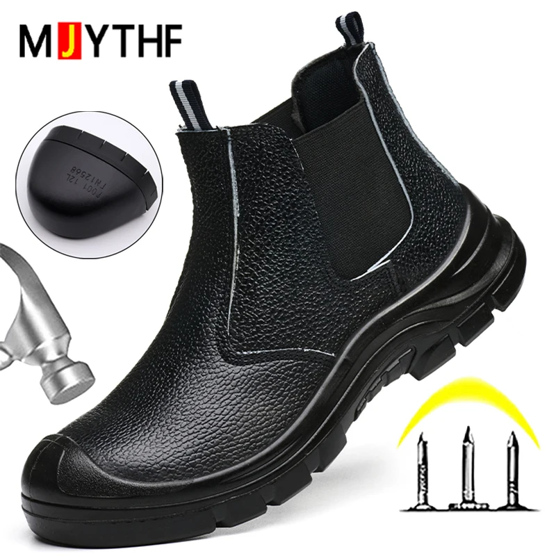 Waterproof Work Boots Steel toe shoes Chelsea boots Men Safety Shoes Puncture-Proof Indestructible shoes Anti scald welding boot
Waterproof Work Boots Steel toe shoes Chelsea boots Men Safety Shoes Puncture-Proof Indestructible shoes Anti scald welding boot