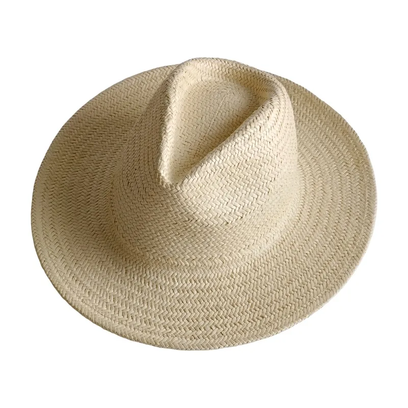 56-58CM New Natural Panama Straw Hat Summer Men Women Wide Brim Beach UV Protection Fedora Sun Hat Wholesale
56-58CM New Natural Panama Straw Hat Summer Men Women Wide Brim Beach UV Protection Fedora Sun Hat Wholesale