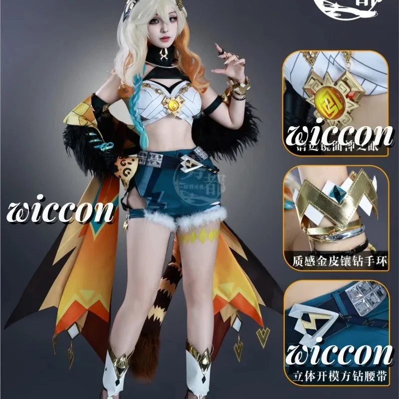 Sky03 Genshin Impact Xilonen Cosplay Costume Wig Uniform Tail Headwear Necklace Rings Natlan Halloween Party for Women Prop55Ku%
Sky03 Genshin Impact Xilonen Cosplay Costume Wig Uniform Tail Headwear Necklace Rings Natlan Halloween Party for Women Prop55Ku%