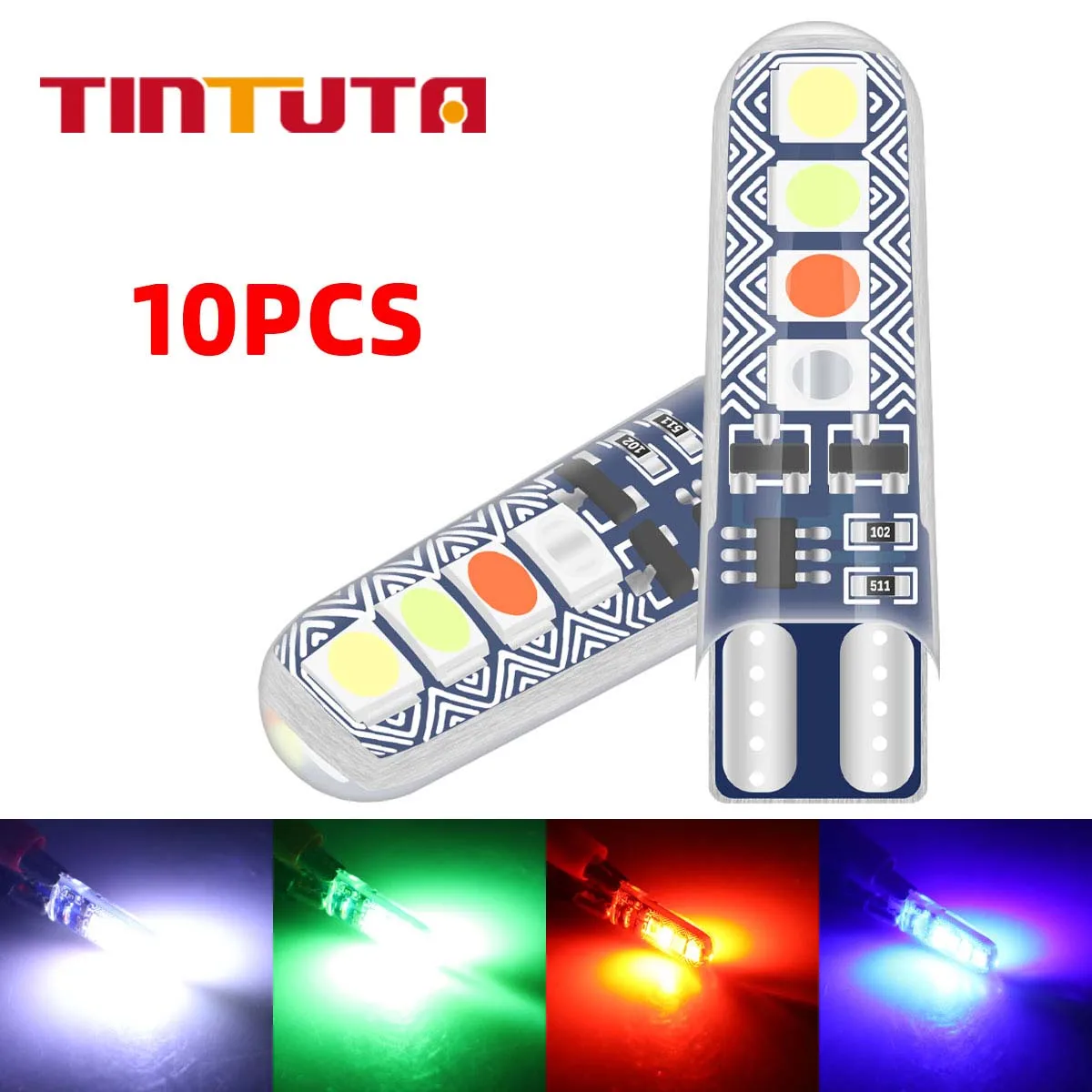 4/10 pcs T10 RGB 3030 8 Smd Flash Led W5w Car Light Reading Bulb Auto Interior Side Light Gel Strobe Warning Light 12v Silicone
4/10 pcs T10 RGB 3030 8 Smd Flash Led W5w Car Light Reading Bulb Auto Interior Side Light Gel Strobe Warning Light 12v Silicone