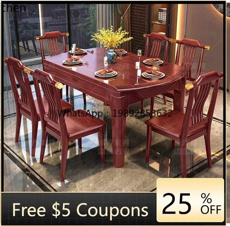 BB new Chinese all-solid wood dining table modern simple jumping platform retractable dining table table and chair combination
BB new Chinese all-solid wood dining table modern simple jumping platform retractable dining table table and chair combination
