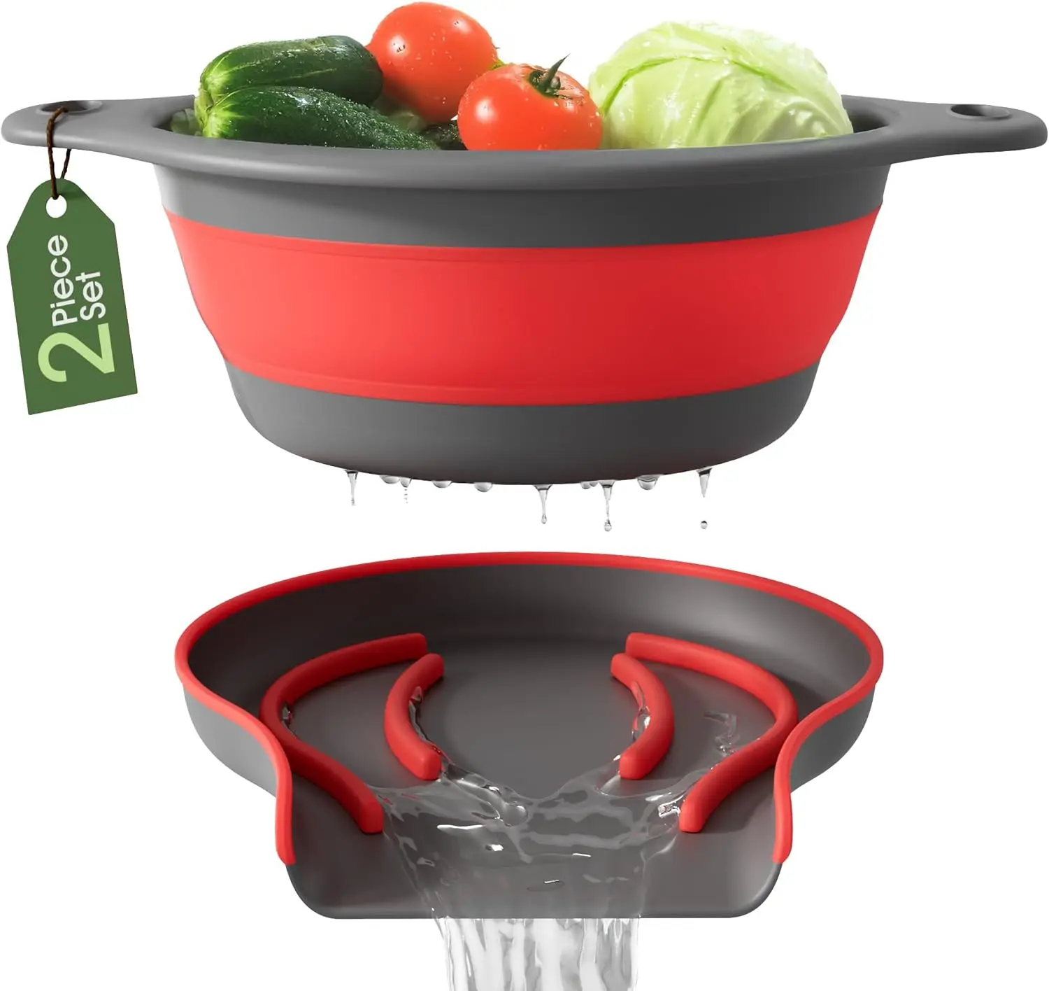 Strainer with Self-Draining Base (5QT) Over-Sink Collapsible Kitchen Colander Set with Side-drain Base for Pasta Vegetab
Strainer with Self-Draining Base (5QT) Over-Sink Collapsible Kitchen Colander Set with Side-drain Base for Pasta Vegetab