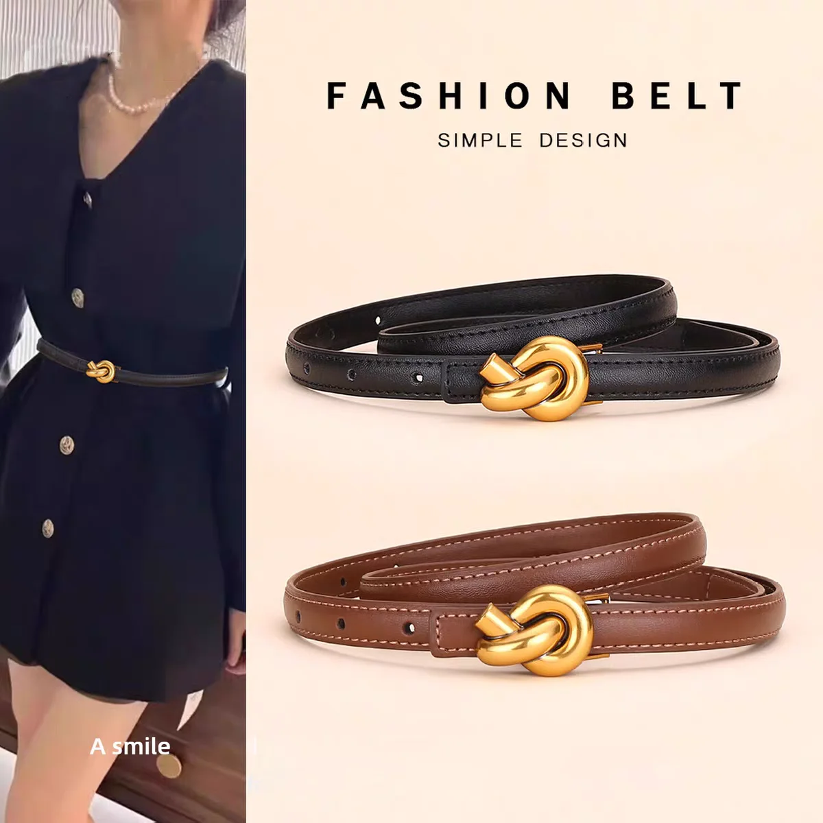 Women's Retro Solid Belt Fashion High-quality Black Khaki Buckle Belt Popular Trend PU Leather Belt for Pants Jeans
Women's Retro Solid Belt Fashion High-quality Black Khaki Buckle Belt Popular Trend PU Leather Belt for Pants Jeans