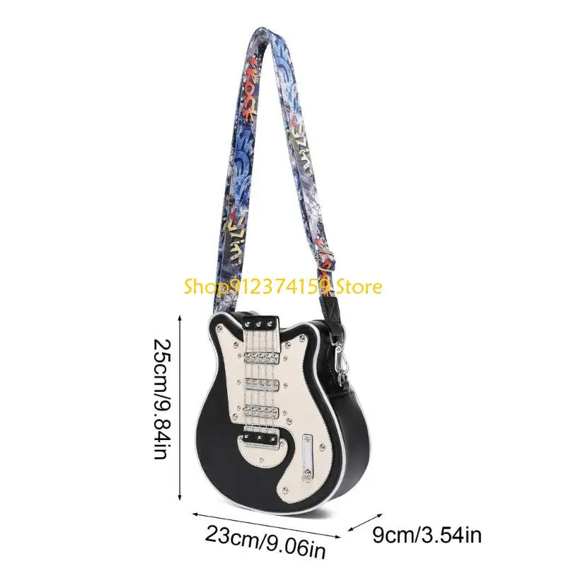 G5AE Trendy PU Leather Crossbody Bag in Guitar Shoulder Bag with Adjustable Strap Suitable for Student and Band Members 
G5AE Trendy PU Leather Crossbody Bag in Guitar Shoulder Bag with Adjustable Strap Suitable for Student and Band Members