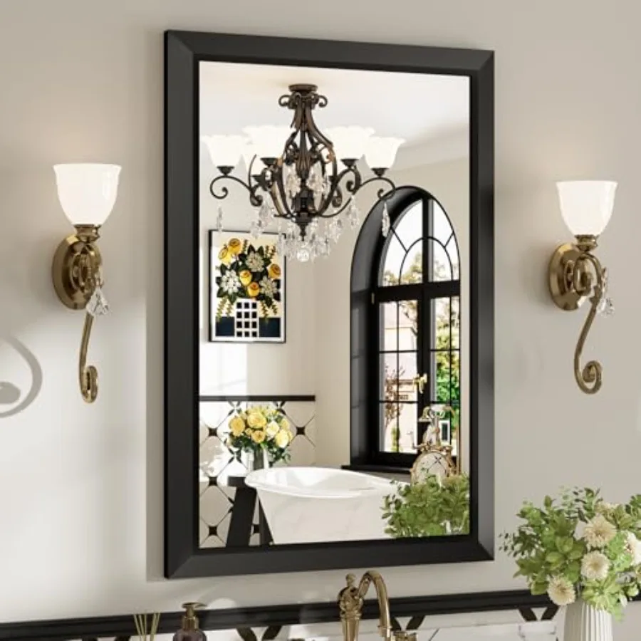 24x36 Inch Black Bathroom Mirror for Wall Beveled Framed Rectangle Bathroom Vanity Mirrors for Over Sink Bedroom Living Room En
24x36 Inch Black Bathroom Mirror for Wall Beveled Framed Rectangle Bathroom Vanity Mirrors for Over Sink Bedroom Living Room En