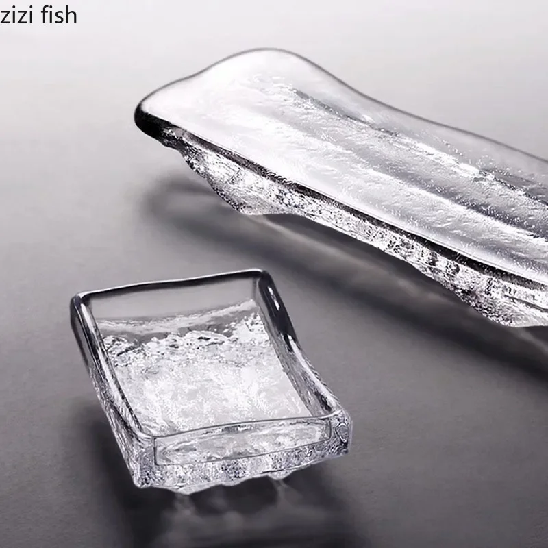 Creative Hammer Pattern Glass Dinner Plate Irregular Sushi Plate Sashimi Plate Dessert Plates Snack Plates Specialty Tableware
Creative Hammer Pattern Glass Dinner Plate Irregular Sushi Plate Sashimi Plate Dessert Plates Snack Plates Specialty Tableware
