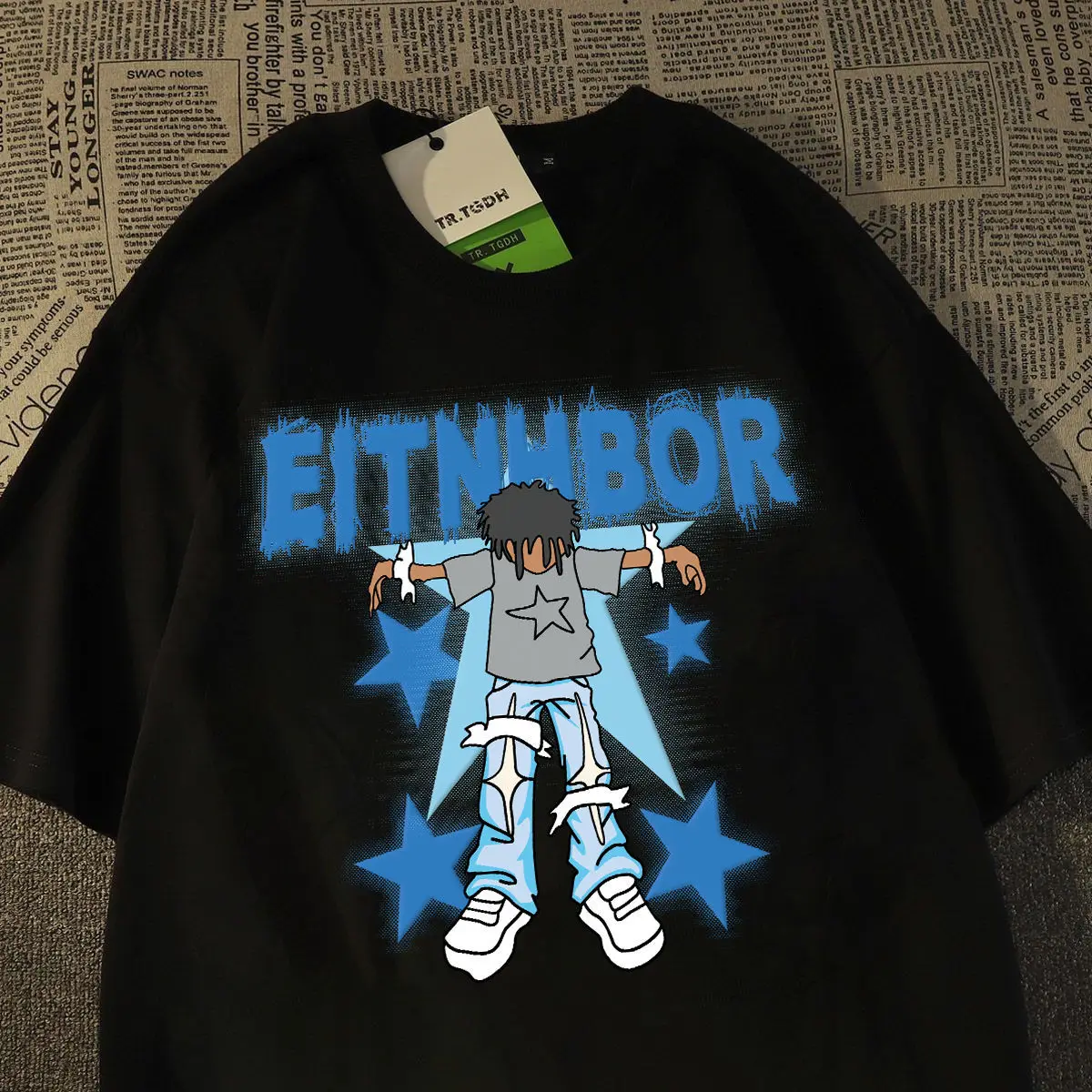 American Trendy Design Hiphop Street Fashion Brand High-street Short-sleeved T-shirt Summer Personalized and Versatile Loose Fit
American Trendy Design Hiphop Street Fashion Brand High-street Short-sleeved T-shirt Summer Personalized and Versatile Loose Fit
