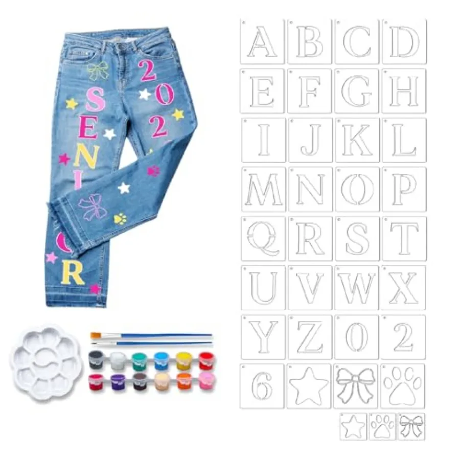 40 Pcs Graduation Stencils for Painting Senior 2026 Stencils for Jeans Class of 2026 Painting Stencil 5 Inch Big Letter Stencil
40 Pcs Graduation Stencils for Painting Senior 2026 Stencils for Jeans Class of 2026 Painting Stencil 5 Inch Big Letter Stencil