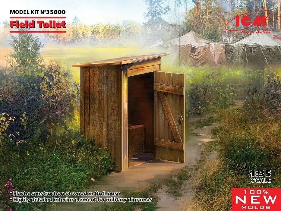 ICM35800 ICM 1/35 полевой Туалет масштабная модель пластиковый комплект, коробка Второй мировой войны Великобритания
ICM35800 ICM 1/35 полевой Туалет масштабная модель пластиковый комплект, коробка Второй мировой войны Великобритания