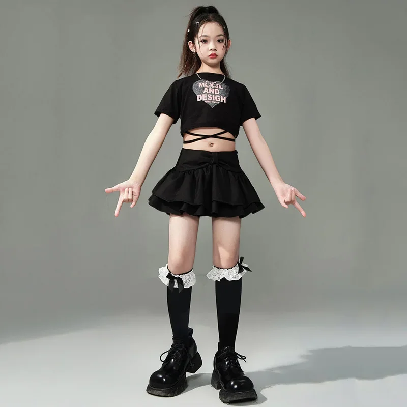 Children Hip Hop Performance Costume Set Girl Group Jazz Dance Navel Tank Top Black Skirts Kpop Street Dance Clothes
Children Hip Hop Performance Costume Set Girl Group Jazz Dance Navel Tank Top Black Skirts Kpop Street Dance Clothes