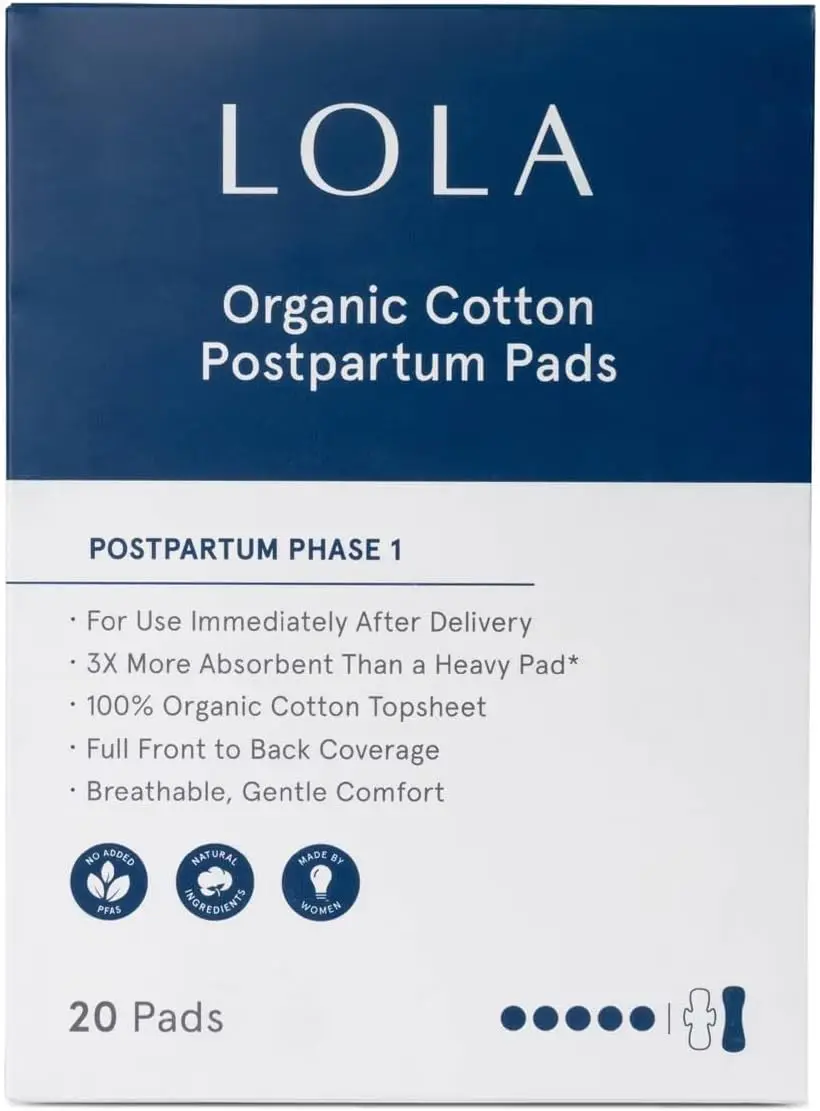 Organic Cotton Postpartum Pads - 20 Count, Ultra Absorbent and Extra Long Pads, Overnight and Full Coverage, Adult Incontinence Pad for Women, Postpartum Essentials
Organic Cotton Postpartum Pads - 20 Count, Ultra Absorbent and Extra Long Pads, Overnight and Full Coverage, Adult Incontinence Pad for Women, Postpartum Essentials