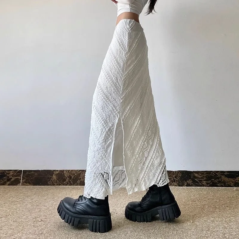 Vintage White Lace Skirt Women Korean Fashion Mesh Slim Hip Wrap Skirts Female Elegant Harajuku A Line Long Skirt Streetwear
Vintage White Lace Skirt Women Korean Fashion Mesh Slim Hip Wrap Skirts Female Elegant Harajuku A Line Long Skirt Streetwear