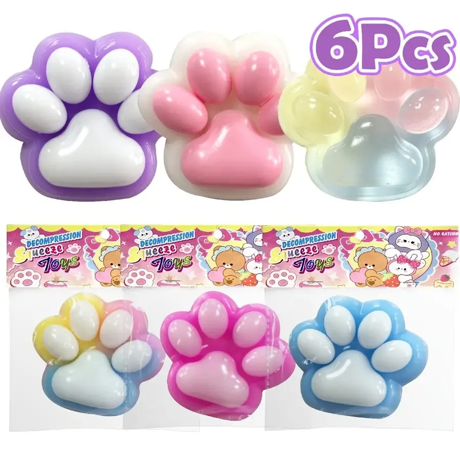 6pcs Colourful Taba Squishy Paw Sticky Squeeze Cat Paw, Handmade Soft Sticky Toys, Cute Fufu Squishy Fiet Toys for Adults 1 Blu
6pcs Colourful Taba Squishy Paw Sticky Squeeze Cat Paw, Handmade Soft Sticky Toys, Cute Fufu Squishy Fiet Toys for Adults 1 Blu