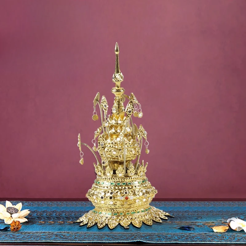 Ornament living room crown Thai handicrafts, Thai spa massage shop soft decoration
Ornament living room crown Thai handicrafts, Thai spa massage shop soft decoration