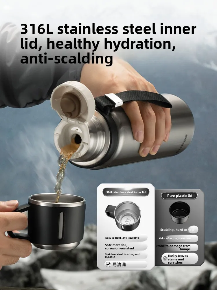 Large Capaci Portable Men's Insulated Water Bottle Supor Stainl Steel Vacuum Flask Outdoor Carry-On Hot Water Bottle
Large Capaci Portable Men's Insulated Water Bottle Supor Stainl Steel Vacuum Flask Outdoor Carry-On Hot Water Bottle