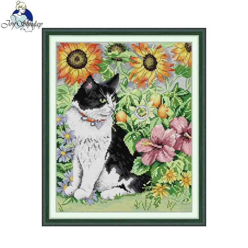 Joy Sunday Cat in flower Animal Pattern Counted Cross Stitch Kit DMC Embroidery Thread 14/16/11CT Printed Fabric Sewing Set
Joy Sunday Cat in flower Animal Pattern Counted Cross Stitch Kit DMC Embroidery Thread 14/16/11CT Printed Fabric Sewing Set
