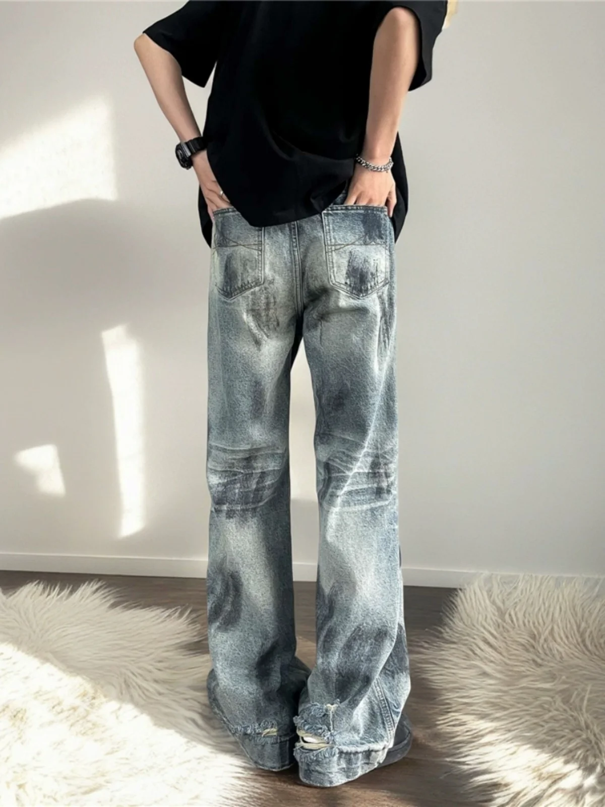 Мужские джинсы American High Street Cleanfit, летние, прямого кроя, с расклешением, модные, из смесового хлопка и полиэстера
Мужские джинсы American High Street Cleanfit, летние, прямого кроя, с расклешением, модные, из смесового хлопка и полиэстера