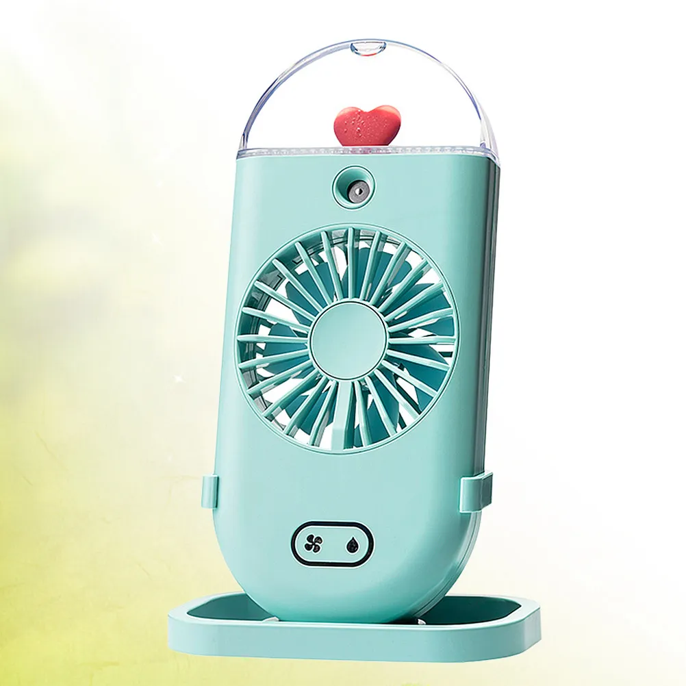 USB Rechargeable Handheld Fan with Continuous Intermittent Spray Mode Portable Mini Hydrating Fan for Home Office Summer Use