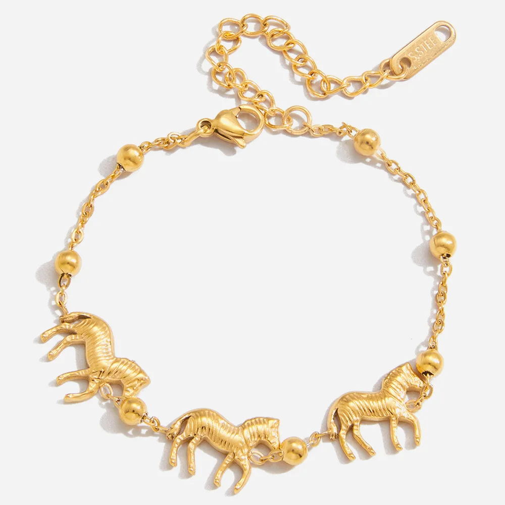 Vintage Horse Bracelet 18K PVD Stainless Steel Gold Color Waterproof Chain Stackable Bracelet Statement Jewelry
Vintage Horse Bracelet 18K PVD Stainless Steel Gold Color Waterproof Chain Stackable Bracelet Statement Jewelry