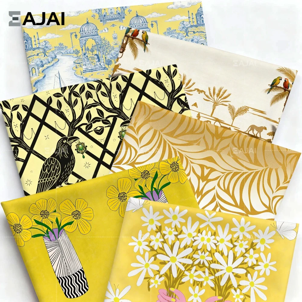 Fashion Fabric Eajai Yellow Floral Two-way Stretch Digital Print Material Soft Drape DIY Sewing For Blouse Pants Making
Fashion Fabric Eajai Yellow Floral Two-way Stretch Digital Print Material Soft Drape DIY Sewing For Blouse Pants Making