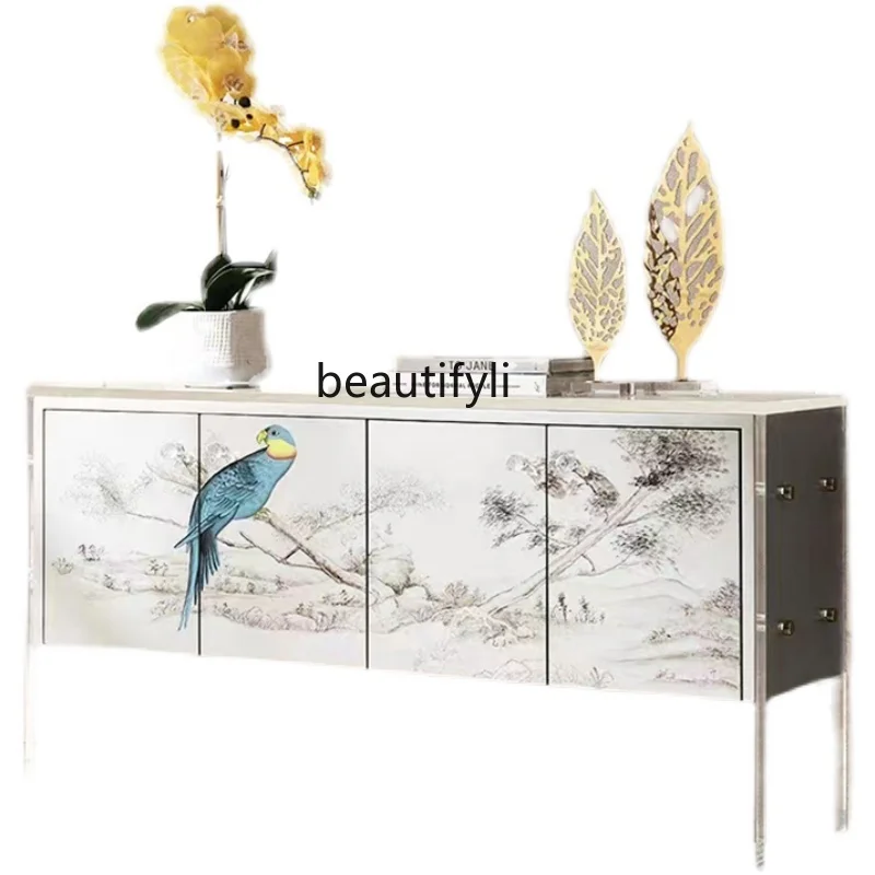 Entrance cabinet art simple small apartment household storage acrylic American modern simple light luxury
Entrance cabinet art simple small apartment household storage acrylic American modern simple light luxury
