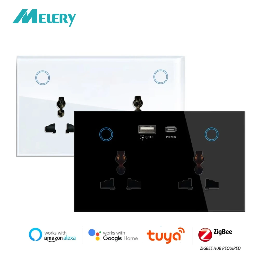 Настенная розетка Melery Zigbee 147, универсальная электрическая розетка USB Type-C, сенсорный переключатель 13 А, пульт дистанционного управления Alexa Google Home
Настенная розетка Melery Zigbee 147, универсальная электрическая розетка USB Type-C, сенсорный переключатель 13 А, пульт дистанционного управления Alexa Google Home