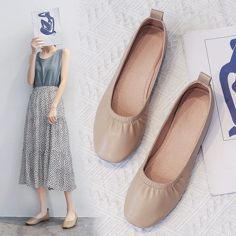 Genuine leather shoes for women Summer soft leather and soft sole are versatile Autumn flat sole comfortable small leather shoes
Genuine leather shoes for women Summer soft leather and soft sole are versatile Autumn flat sole comfortable small leather shoes