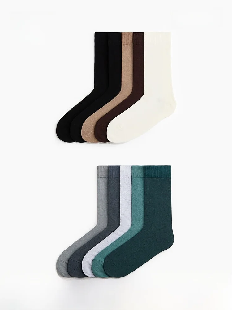 H&M Lycra® Socks Men's Summer New Style 10 Pairs Pack Casual Cotton Polyester Nylon Spandex Mid-Calf Leisure Comfortable Socks
H&M Lycra® Socks Men's Summer New Style 10 Pairs Pack Casual Cotton Polyester Nylon Spandex Mid-Calf Leisure Comfortable Socks