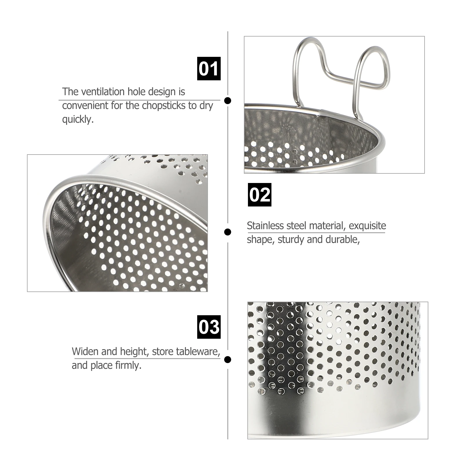 Hanging Chopsticks Holder Large Capacity Stainless Steel Kitchen Organizer Cutlery Rack Drying Storage Solution
Hanging Chopsticks Holder Large Capacity Stainless Steel Kitchen Organizer Cutlery Rack Drying Storage Solution