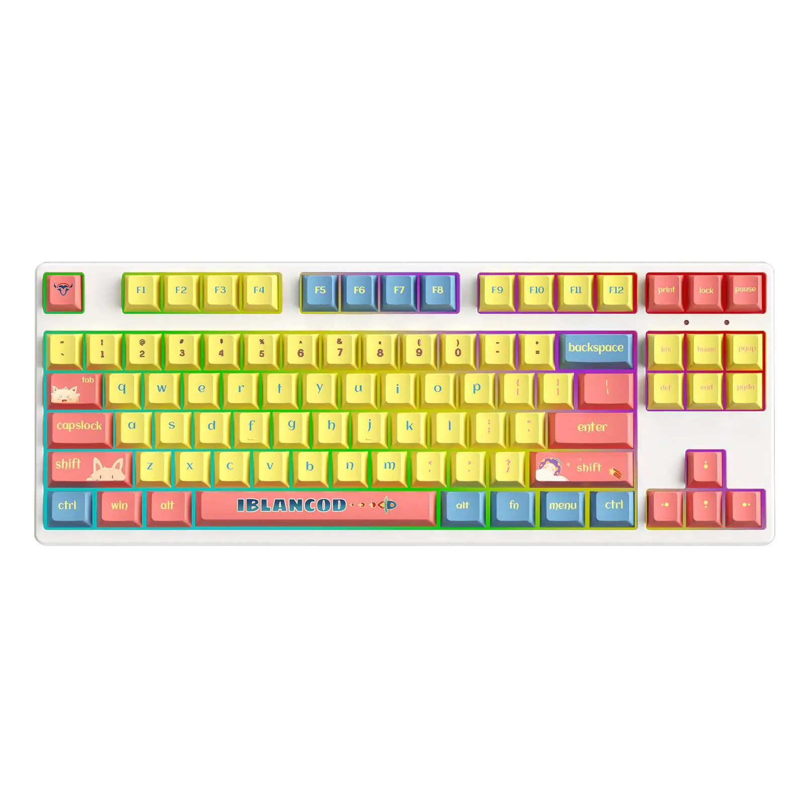 127 Keys Keycaps, PBT, Heat Resistant, Cute Theme for cross Mechanical Shafts Keypad Replaces Spare Parts
127 Keys Keycaps, PBT, Heat Resistant, Cute Theme for cross Mechanical Shafts Keypad Replaces Spare Parts