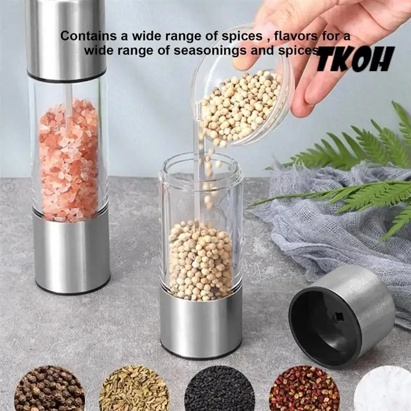 Мельница для перца TKOH, ручная многоразовая мельница для перца, регулируемая мельница для перца из нержавеющей стали, многоразовая
Мельница для перца TKOH, ручная многоразовая мельница для перца, регулируемая мельница для перца из нержавеющей стали, многоразовая