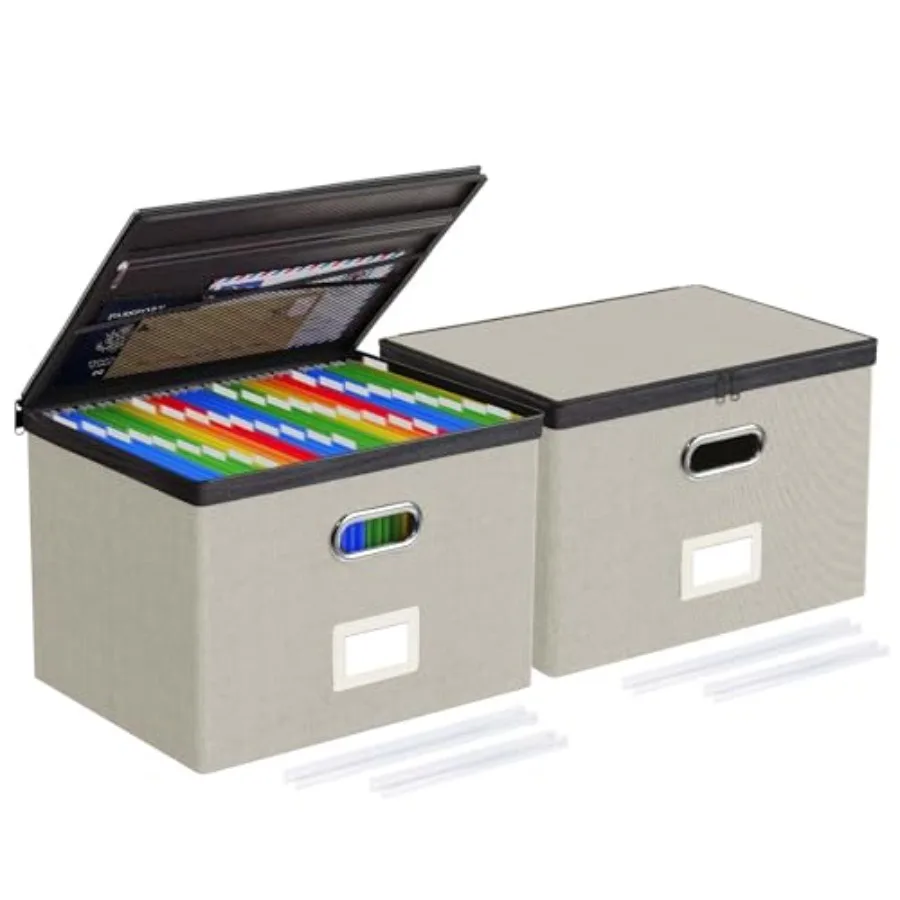 File Organizer Boxes with Lids, File Box with Mesh Pockets, Document Organizer Box for Letter Size Folders, Zippers Important D
File Organizer Boxes with Lids, File Box with Mesh Pockets, Document Organizer Box for Letter Size Folders, Zippers Important D