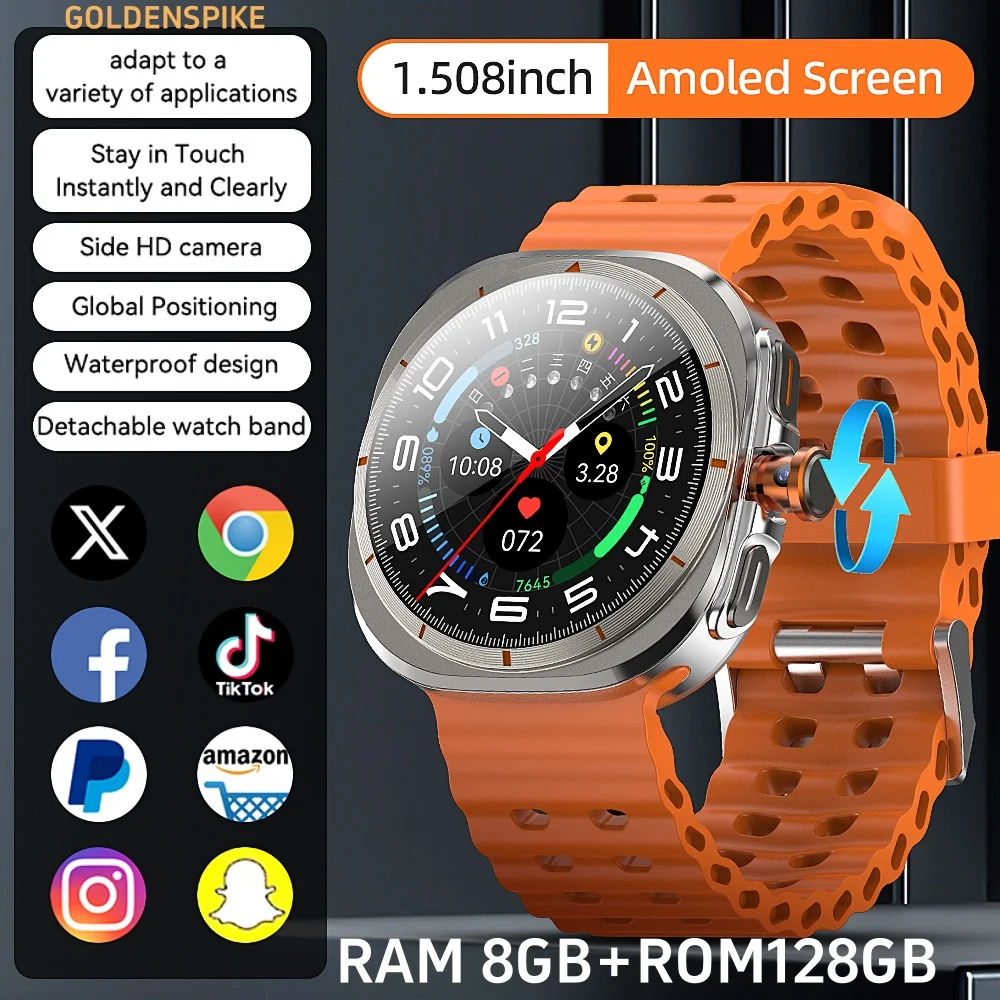 For Samsung Watch Ultra Galaxy 7 Smart Watch Video Call 4G/5G SIM Card Android Smartwatch GPS WIFI Rotary Camera Amoled Screen
For Samsung Watch Ultra Galaxy 7 Smart Watch Video Call 4G/5G SIM Card Android Smartwatch GPS WIFI Rotary Camera Amoled Screen
