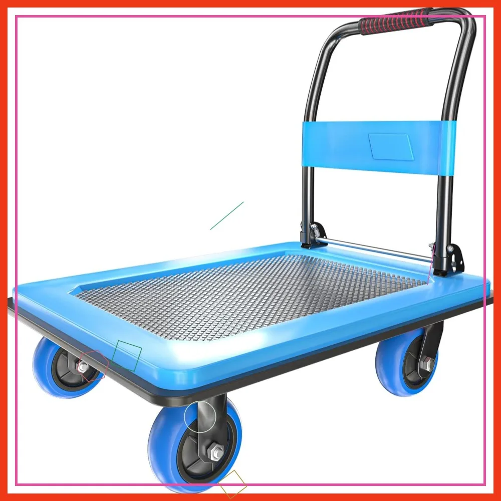 Heavy Duty Platform Truck with 1100Lbs Capacity, 5'' TPR Swivel Wheels for Loading and Storage, 36x24 Inch
Heavy Duty Platform Truck with 1100Lbs Capacity, 5'' TPR Swivel Wheels for Loading and Storage, 36x24 Inch