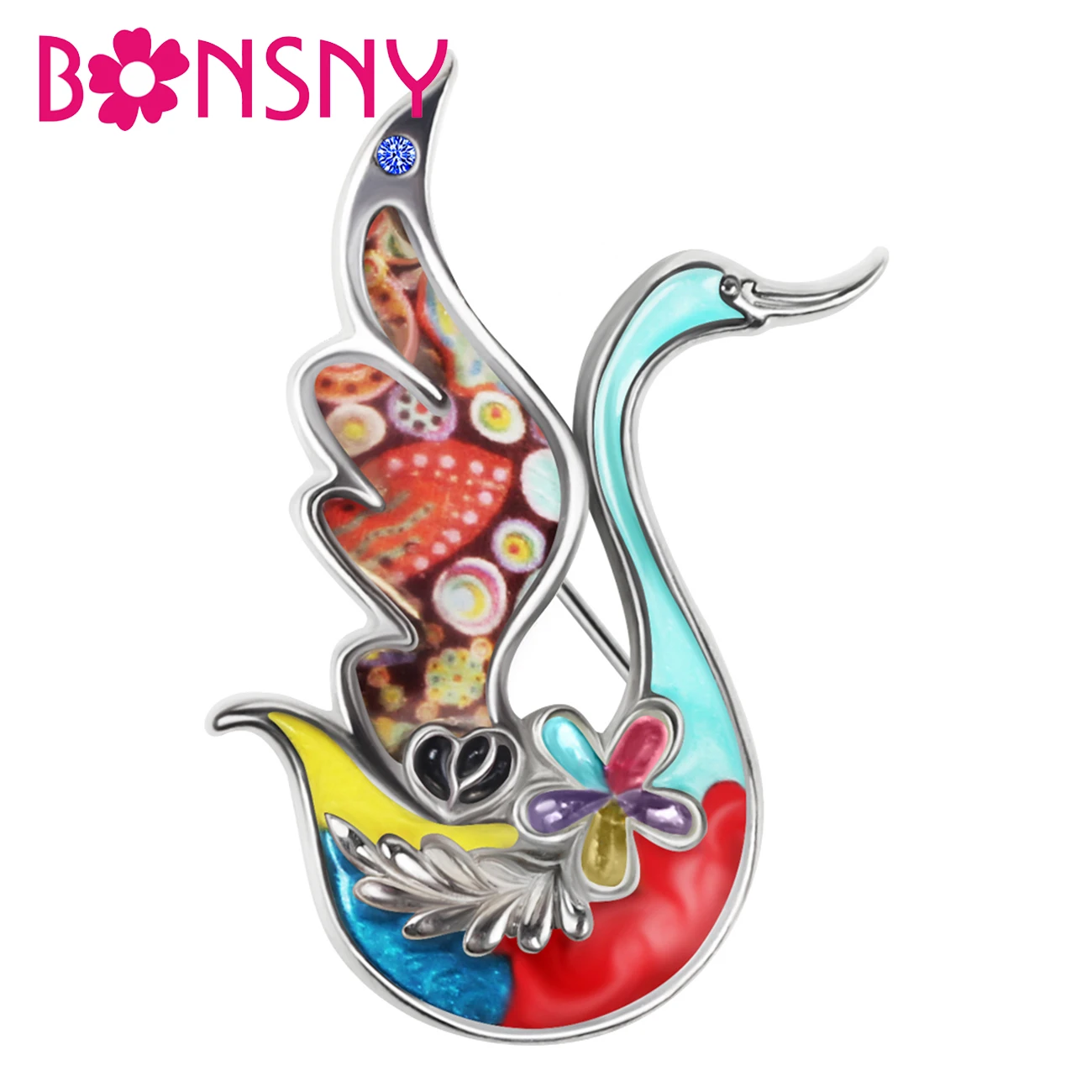 BONSNY Enamel Crystal Floral Elegant Swan Goose Brooches Pin Gifts Fashion Jewelry For Women Teens Kids Party Favors Accessories
BONSNY Enamel Crystal Floral Elegant Swan Goose Brooches Pin Gifts Fashion Jewelry For Women Teens Kids Party Favors Accessories