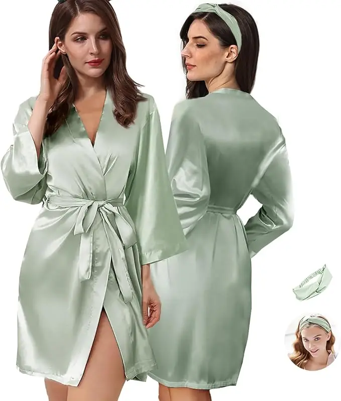 2Pcs Womens Floral Kimono Robe Silk Robes Bride Bridesmaid Satin Robes Bridal Dressing Gown Silky Bathrobe
2Pcs Womens Floral Kimono Robe Silk Robes Bride Bridesmaid Satin Robes Bridal Dressing Gown Silky Bathrobe