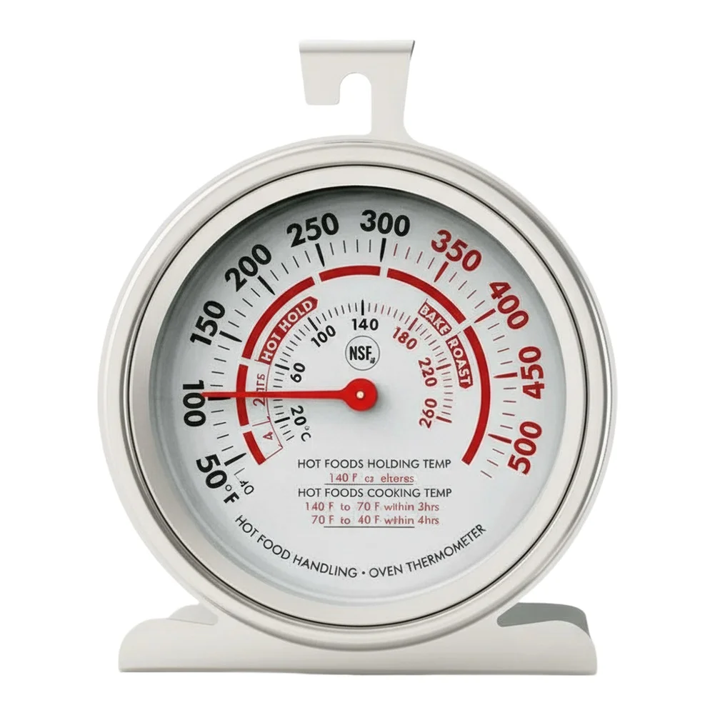 Stainless Steel Oven Thermometer With Large Dial-Display For Accurate High-Temperature Cooking Baking Roasting And Grilling