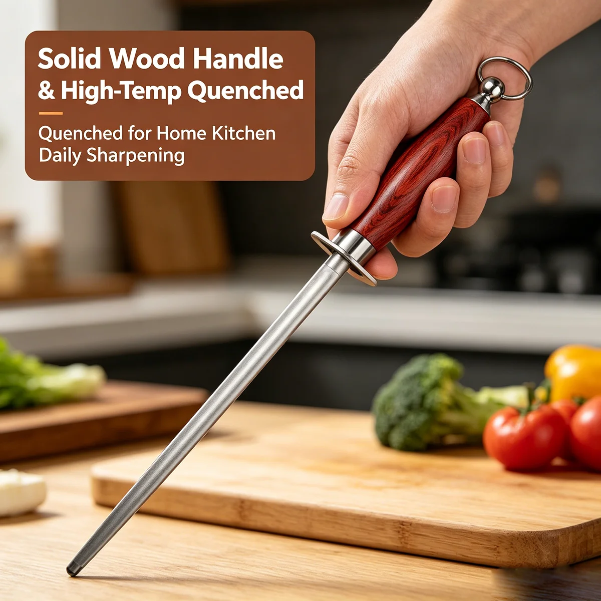 Professional Tungsten Steel Sharpening Rod, Fast Knife Sharpener Stick for Butchers & Chef Knives, Ultra Fine Grit for Precision
Professional Tungsten Steel Sharpening Rod, Fast Knife Sharpener Stick for Butchers & Chef Knives, Ultra Fine Grit for Precision
