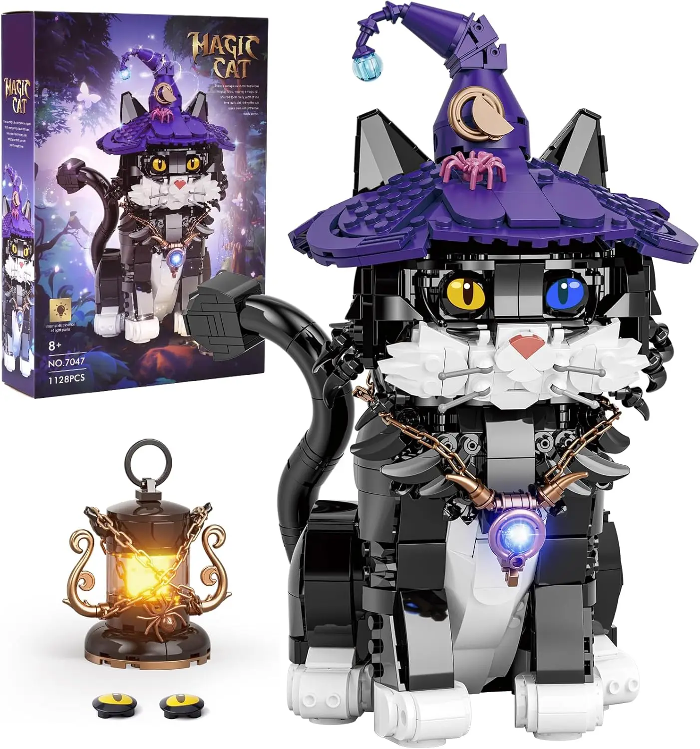 Набор для сборки «Волшебный кот» со светящейся лампой, 1128 деталей, развивающая игрушка STEM для детей и взрослых, подарок для декора дома
Набор для сборки «Волшебный кот» со светящейся лампой, 1128 деталей, развивающая игрушка STEM для детей и взрослых, подарок для декора дома