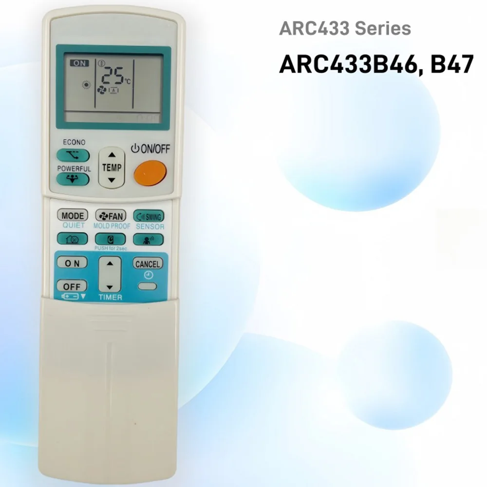 A/C Remote Control for Daikin Air Conditioner Conditioning ARC433B67 ARC433A1 ARC433B70 ARC433A70 ARC433B46 ARC433B47 arc433A75
A/C Remote Control for Daikin Air Conditioner Conditioning ARC433B67 ARC433A1 ARC433B70 ARC433A70 ARC433B46 ARC433B47 arc433A75