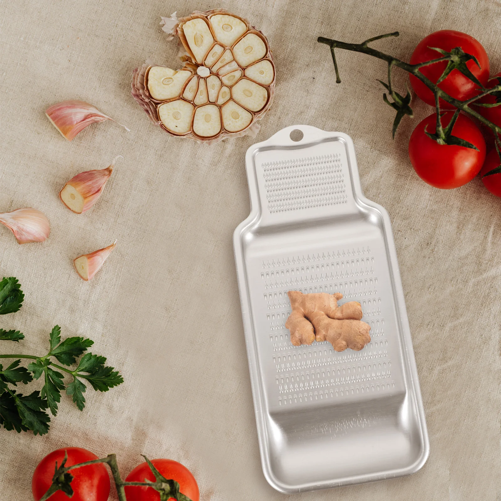 1pc 【】Metal Grater Garlic Ginger Zester Vegetable Cheese Slicer Kitchen Gadgets Tool Fruit Herb Spices Shredding Drying Storage
1pc 【】Metal Grater Garlic Ginger Zester Vegetable Cheese Slicer Kitchen Gadgets Tool Fruit Herb Spices Shredding Drying Storage