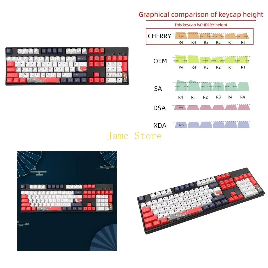 LX0B White Crane Keycap Cherry Profile Dye-Sub PBT Keycaps For Mechanical Keyboard GK61/TKL87/108 (113 Pieces)
LX0B White Crane Keycap Cherry Profile Dye-Sub PBT Keycaps For Mechanical Keyboard GK61/TKL87/108 (113 Pieces)